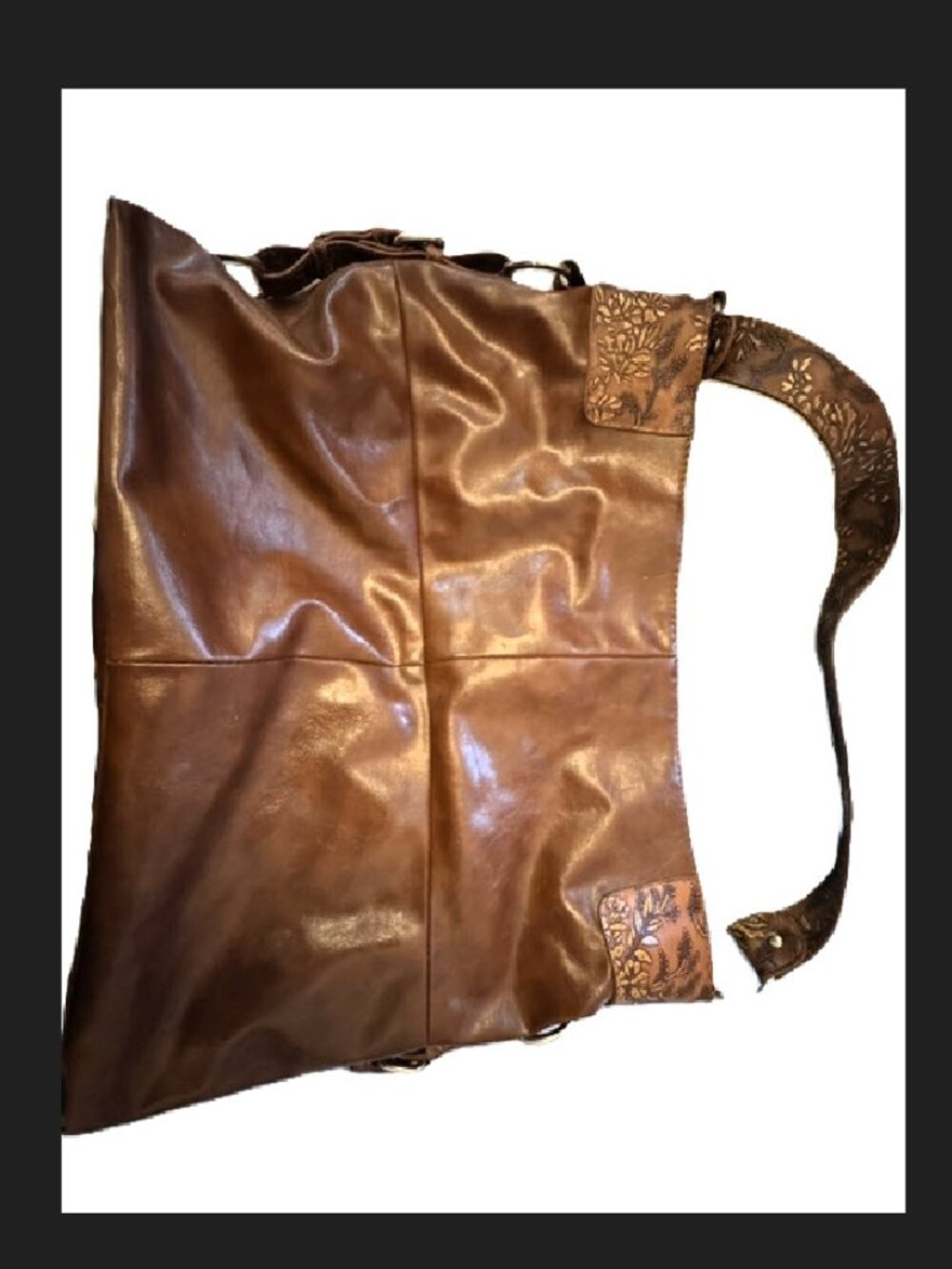 Ladies Brown Vinyl Leather Shoulder Purse